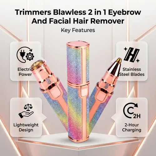 Blawless 2-in-1 USB Rechargeable Eyebrow Trimmer & Shaver (HX-203B)