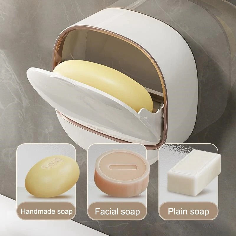 Buy One Get One Free Wall-Mounted Flip-Cover Soap Holder